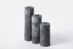 Kerze Ø 7 h 10 cm anthrazit