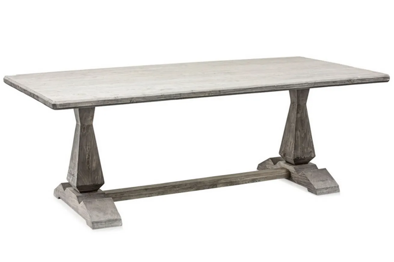 Klostertisch Massivholz modern grau