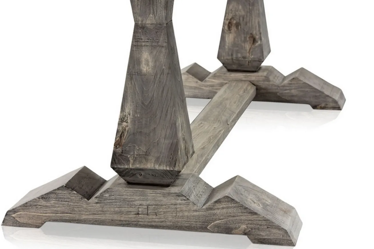 Klostertisch Massivholz modern grau