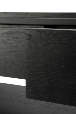 Konsolentisch Monolith Eiche schwarz B 122 cm