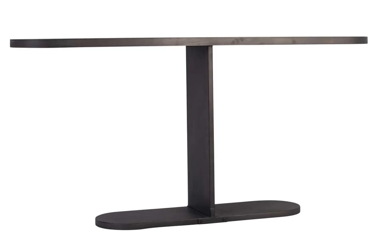 Konsole schwarz Metall/Holz