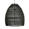 Lampenschirm Luna Rattan schwarz M