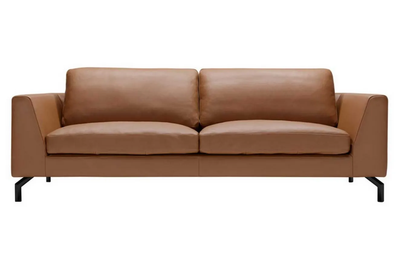 Ledersofa Oslo Premium 2 Sitzer braun