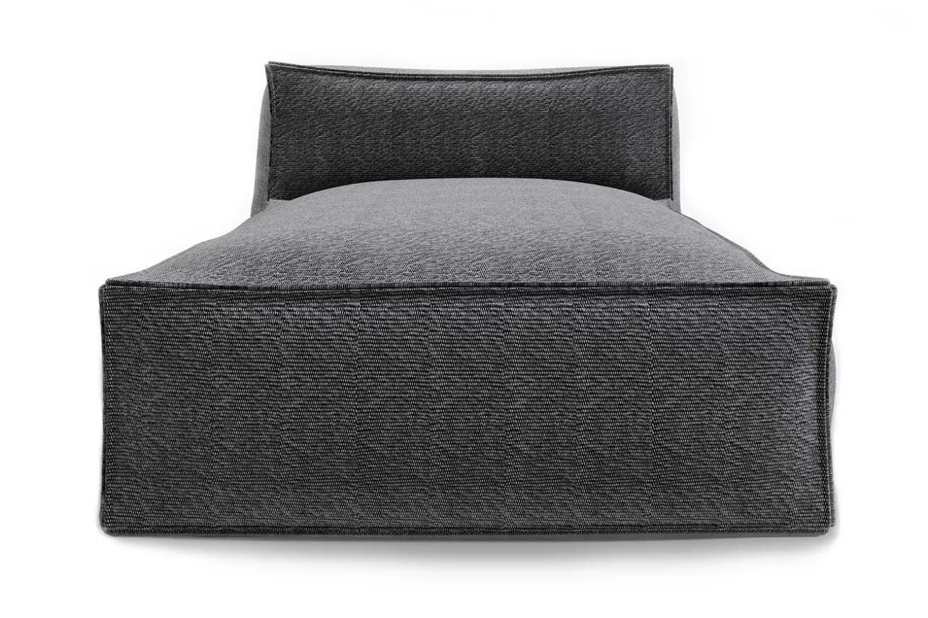 Longchair Outdoor Silky grau