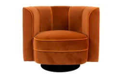 Lounge Drehsessel Flower Samt rostrot
