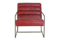 Lounge Sessel Marco Century Leder rot