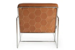 Lounge Sessel Marco Century Leder hellbraun