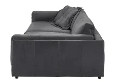 Loungesofa Ken Leder anthrazit
