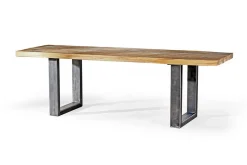 Massivholztisch Alteiche Eiche Metallgestell