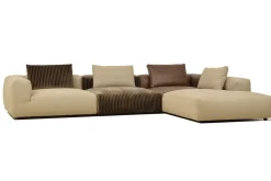 Modulsofa Tarzan Stoff Leder Mix natur