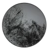 Notre Monde Tablett rund schwarz silber D 61 cm