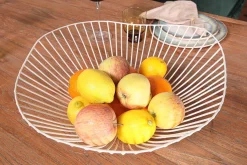 Obstschale Cesira Metall weiss 39 cm