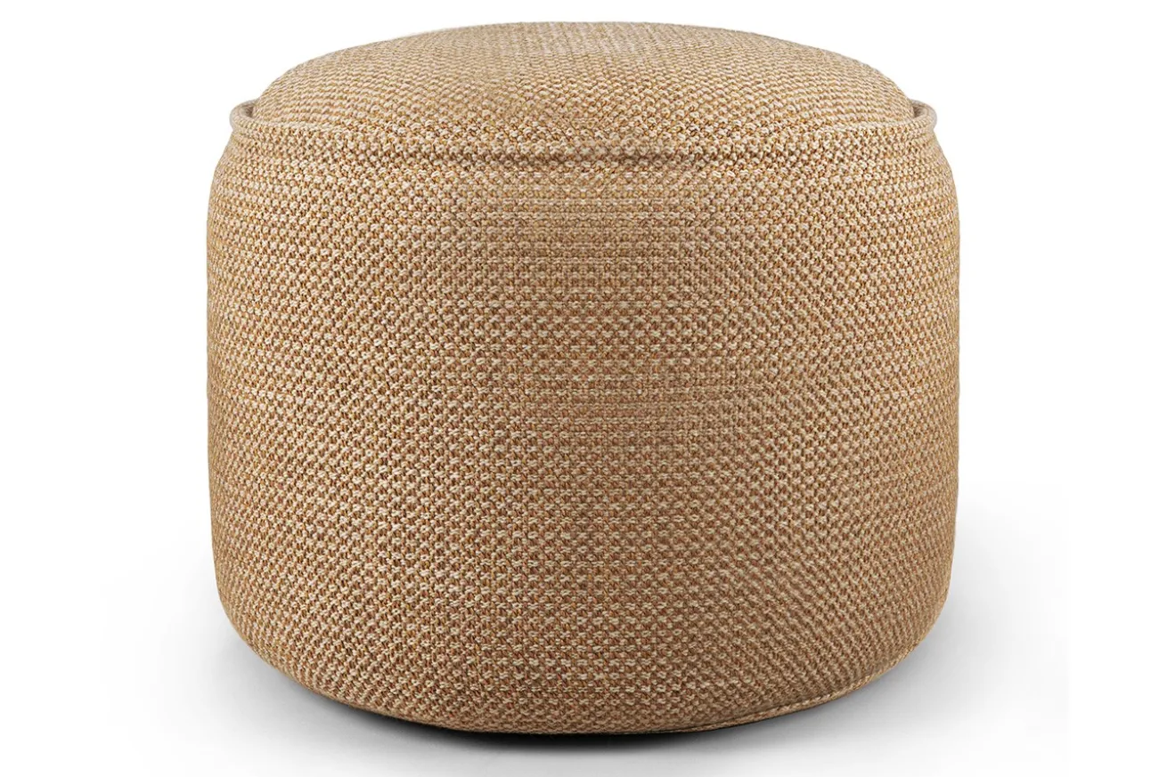 Outdoor Sitzhocker Donut rund braun