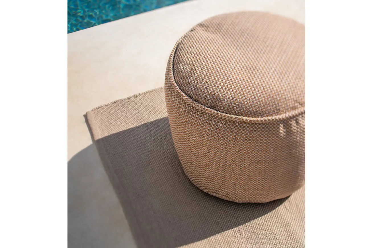 Outdoor Sitzhocker Donut rund braun