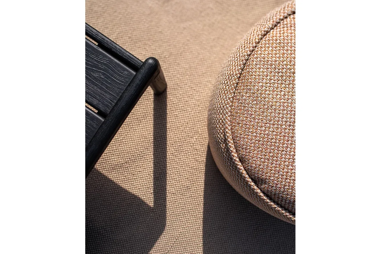 Outdoor Sitzhocker Donut rund braun