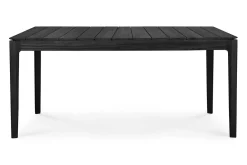 Outdoortisch Bok Teak schwarz 162 cm