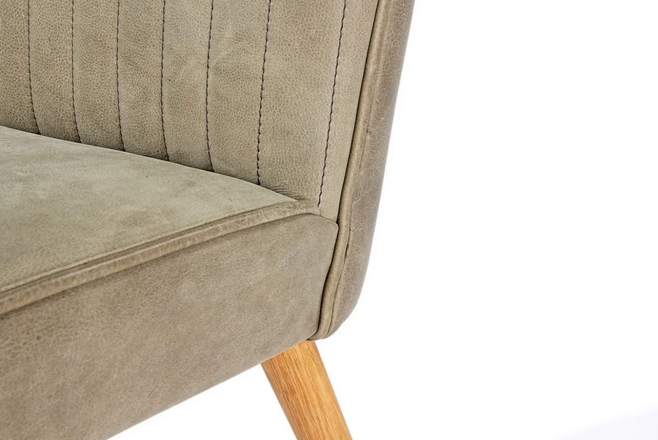 Polsterstuhl Jules Leder khaki
