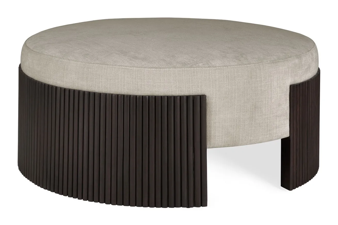 Pouf Roller Max Mahagoni braun D 85 cm
