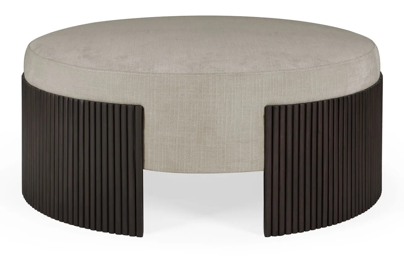 Pouf Roller Max Mahagoni braun D 85 cm
