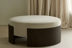 Pouf Roller Max Mahagoni braun D 85 cm