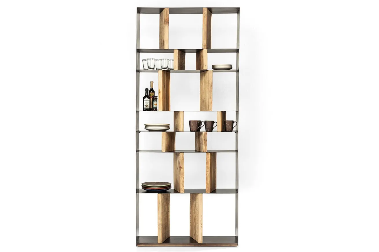 Regal Storm Holz/Metall 100*234*30 cm