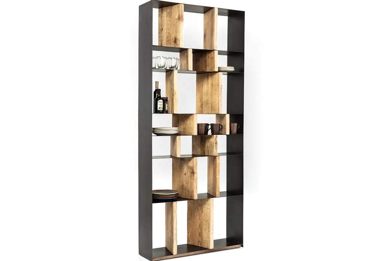 Regal Storm Holz/Metall 100*234*30 cm