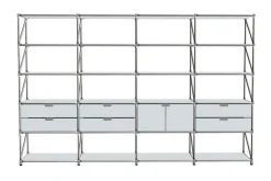 Regalwand System 180 lichtgrau B 291 cm