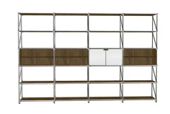 Regalwand System 180 Walnuss B 291 cm