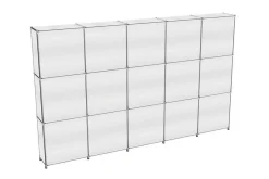 Regalwand System 180 weiß B 363 cm