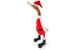 Santa Duck rot H 42 cm