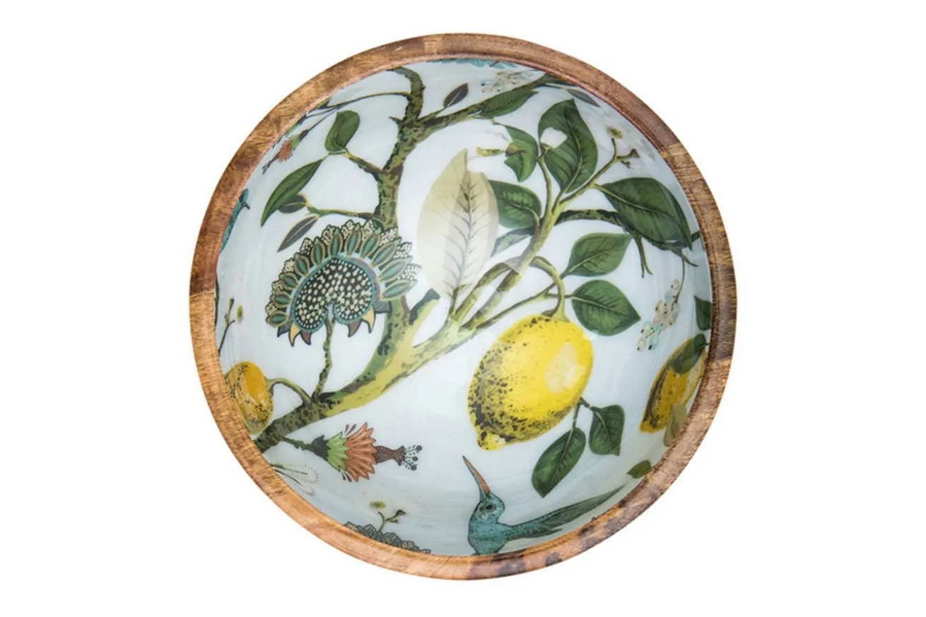 Schale Lemon Bird Mangoholz D 25 cm
