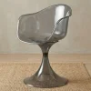 Schalenstuhl Glow grau transparent