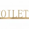 Schild Toilets gold