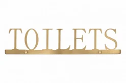 Schild Toilets gold