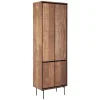 Schrank Metropole Teak Metall 210x70 cm