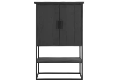 Schrank Timeless Black Teak schwarz B 90 cm