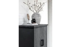 Schrank Timeless Black Teak schwarz B 90 cm