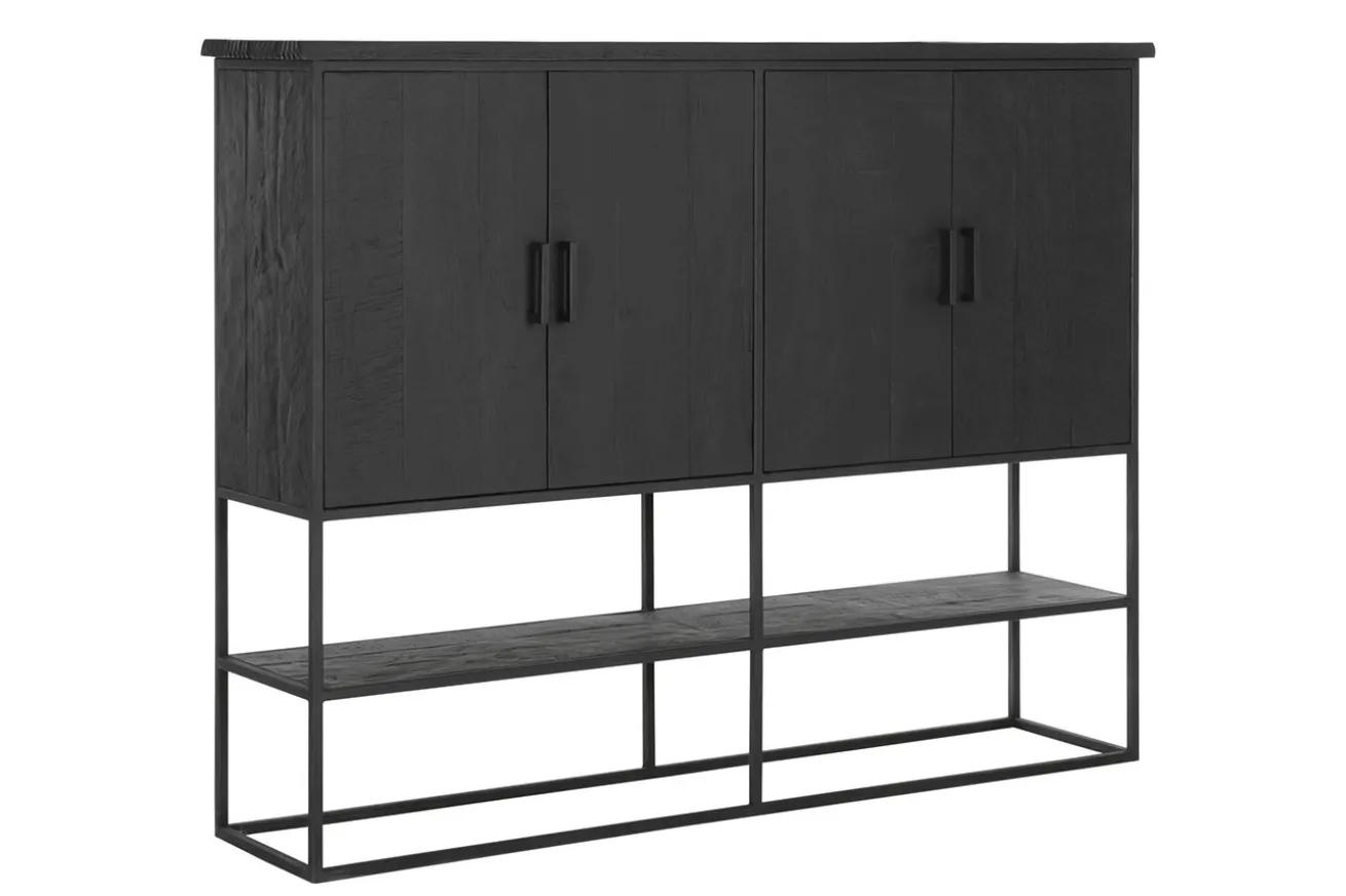 Schrank Timeless Black Teak schwarz B 180 cm