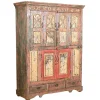 Schrank Vintage braun bunt