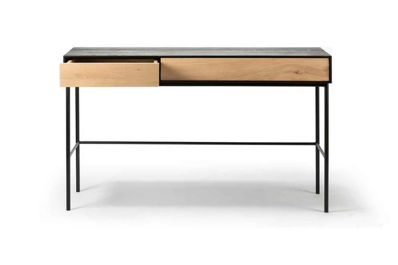Schreibtisch Blackbird Eiche massiv B 127 cm