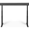 Schreibtisch Bok höhenverstellbar schwarz B 140 cm