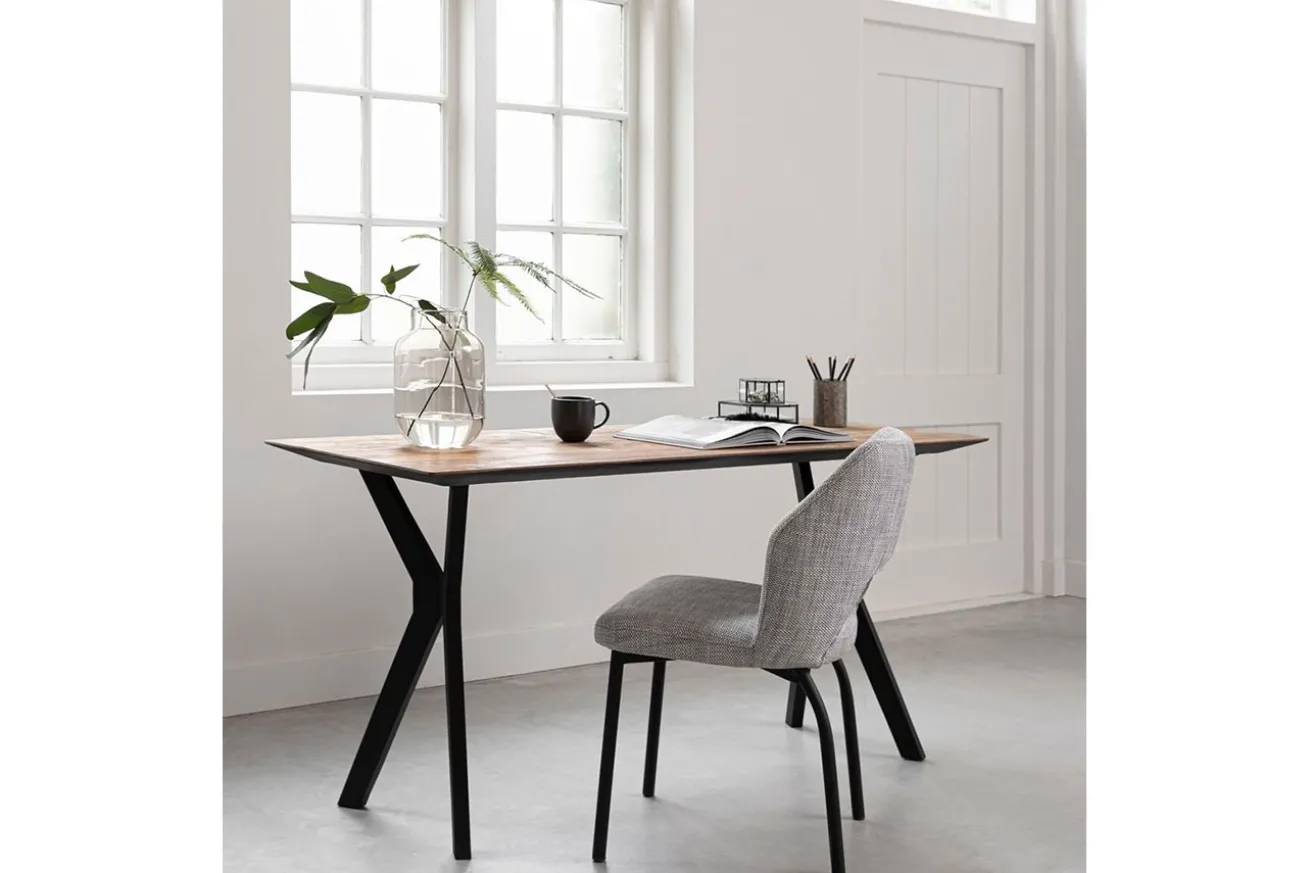 Schreibtisch Metropole Teak Metall B150 cm