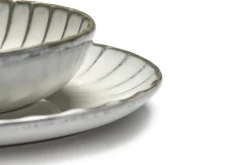 Servierschale Inku oval weiss klein