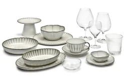 Servierschale Inku oval weiss gross