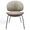Sessel Alvaro Lounge Bouclé-Leder beige