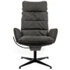 Sessel Arva Lounge Stoff grau drehbar