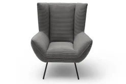Sessel Evelin Cord dunkelgrau