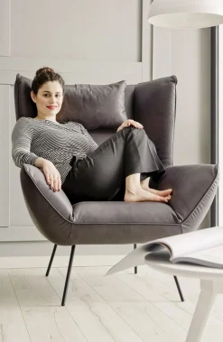 Sessel Evelin Cord weiss