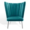 Sessel Gaia Calice Samt petrol