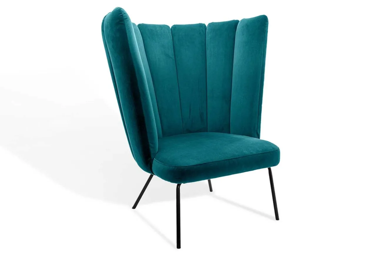 Sessel Gaia Calice Samt petrol